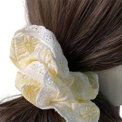Elegante Spitzen-Haargummis für Damen, große Haargummis, elastisch, französischer Pferdeschwanz-Halter, große Haargummis von PLCPDM