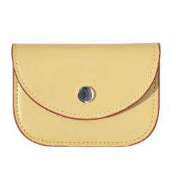 PLCPDM Modische Damen-Geldbörse aus PU-Leder mit Kartenfach, koreanischer Stil, Bonbonfarben, kurze Geldbörse, kleine Tasche, gelb von PLCPDM