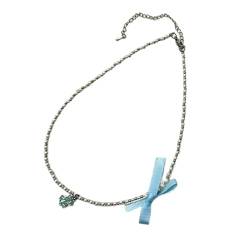 PLCPDM Modische Perlen-Halskette, Verzierung, elegante Perlen-Halskette mit süßem Bären-Anhänger, zierliche Schleife, Halskette, Wie abgebildet von PLCPDM