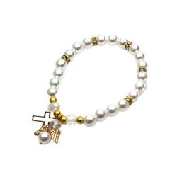 PLCPDM Zartes Perlenarmband, einzigartiges Armband, modischer Handgelenkschmuck, elegantes Stretch-Armband, geeignet für modisches Outfit von PLCPDM