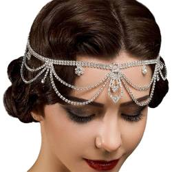 Party-Stirnband, dekoratives Diamant-Stirnband, elegantes Stirnband, ComingOfAge Zeremonie, Charm-Haarkette, Haarschmuck von PLCPDM