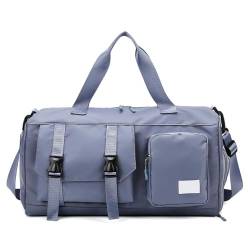 Sporttasche für Damen, mit Schuhfach, Reisetasche, Übernachtungstasche, für Schwimmen, Basketball, Blau - Misty Blue von PLCPDM