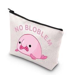 PLITI Blobfish Make-up-Tasche für Blobfish Liebhaber Geschenk kein Bloblem Geschenk für Blobfish Fans Geschenk Fischliebhaber Geschenk Meertierliebhaber Geschenk, Kein Bloblemu, modisch von PLITI