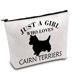 PLITI Cairn Terrier Geschenke für Frauen Lustiges Cairn Hund Mutter Geschenk Nur ein Mädchen Who Loves Cairn Terrier Reisetasche, Mädchen Cairn Terrier, L9 W7 H0.39 von PLITI