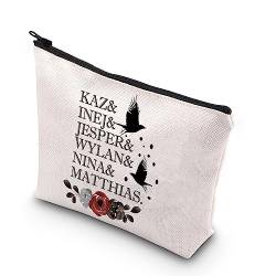 PLITI Crow Make-up-Tasche für Krähenliebhaber, Geschenk Kaz & Inej & Jesper & Wylan & Nina & Matthias Reißverschlusstasche für Krähen Fans Geschenk, Jesper Wylan U, modisch von PLITI