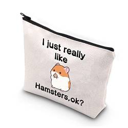 PLITI Hamster-Make-up-Tasche, Hamster-Liebhaber, Geschenk, Kosmetiktasche für Hamster, Mutter, Hamster, Besitzer, Really Like Hamstersu von PLITI
