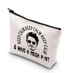 PLITI Keep Calm Keep Calm Keep Calm & Have A Mega Pint Make-up-Tasche, Johnny Geschenk, Johnny Fan Reißverschlusstasche Justice for Johnny Geschenk, Have Mega Pint U, modisch von PLITI