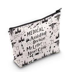 PLITI Kosmetiktasche für medizinische Assistenten, Geschenk zum Schulabschluss, mit Aufschrift "Because My Letter Never Came MA", MA-Buchstabe Bagu, modisch von PLITI