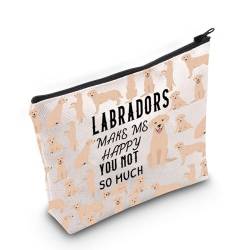 PLITI Labrador-Geschenk, Labrador-Retriever-Geschenk, Labradors Make Me Happy You Not So Much Make-up-Tasche für Labrador-Liebhaber, Labradors Make Happy Bagu, modisch von PLITI