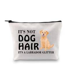 PLITI Labrador Retriever Geschenk Labrador Hundeliebhaber Geschenk für Frauen Hund Mama It's Not Dog Hair It's a Labrador Glitzer Make-up Tasche, Hundehaar, Labrador Bagu, modisch von PLITI