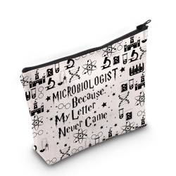 PLITI Mikrobiologie Geschenk Mikrobiologe Geschenk Mikrobiologe Because My Letter Never Came Make-up-Tasche für Wissenschaftler, Mikrobiologen-Buchstabe Bagu, modisch von PLITI