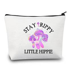 PLITI Pilz-Make-up-Tasche Stay Trippy Little Hippie Pilzjäger Geschenk Retro Hippie Geschenk Mycelium Geschenk Mycologie Liebhaber Geschenk, Stay Trippy Hippieu, modisch von PLITI