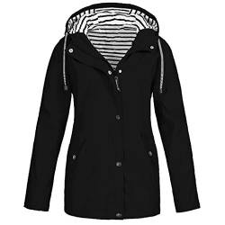 Plot Damen Windbreaker Leicht Einfarbig Slim Fit Übergangsjacke Outwear Coat Winddichte Wasserdicht Trenchcoat Herbst Winter Frauen Parka Jacken Mantel Winterparka von PLOT-Damen Mantel