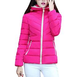 Plot Damen Winterjacke mit Kapuze Winter Warm Kapuzenpullover Kurz Stepp Jacken Slim Fit Casual Outdoor Steppjacke Übergangsjacke Streetwear von PLOT-Damen Mantel