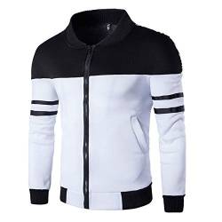 Plot Herren Softshell Jacke Leicht Übergangsjacke Outdoor Sportjacke Kurzmantel Sweatjacke Ohne Kapuze Männer Winterjacke Warmer Parka Reißverschluss von PLOT-Herren Mantel