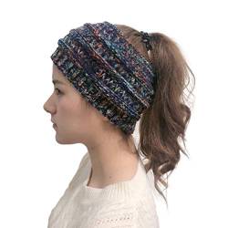 PLOT Damen Stirnband Elastische Winter Warme Strickmuster Gestrickte Bandanas Kopfband Haarband Headband von PLOT