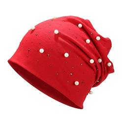 PLOT Hüte für Damen Cap Strickmützen Winter Warme Mützen Beanie Einfarbig Gestrickt Wollmütze Wintermütze Sturmhauben Skimütze Hüte von PLOT