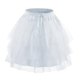PLWEDDING Blume Mädchen Hoopless Petticoat Slip mit 3 Lagen Elastische Kinder Krinoline Unterrock(2-6 Jahre) von PLWEDDING