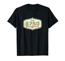 8750 Aschaffenburg - Postleitzahl - Geschenk T-Shirt von PLZ - Alte Postleitzahlen