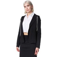 PM SELECTED Kurzblazer PM-21 (Sportliches Sakko Business Hoodie Blazer mit Kapuze) mit Reverskragen & Zugband von PM SELECTED