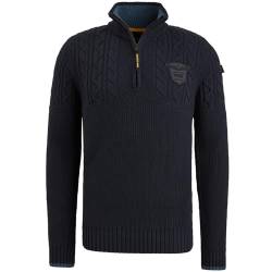 PME Legend Half Zip Collar Cotton Rib Knit - XXXL von PME Legend