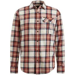 PME Legend Herren Hemd Long Sleeve Shirt Ctn Twill Check Etruscan red - M von PME Legend