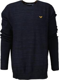 PME Legend Herren Langarm Pullover Crewneck Cotton moul - dunkelblau Mel. Gr. XL von PME Legend