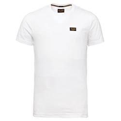 PME Legend Herren Rundhals T-Shirt Cold DYE Regular Fit Schwarz Weiss Grün Blau, Größe:3XL, Farbe:Bright White 7003 von PME Legend