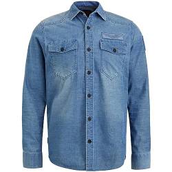 PME Legend Long Sleeve Shirt Indigo Corduroy Real Indigo - XL von PME Legend