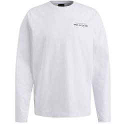 PME Legend Long Sleeve r-Neck Cotton Elastane Bright White - L von PME Legend