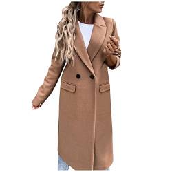 PMJAdd8s4 Mantel Damen Lang,Wollmantel Damen Lang,2034 Herbst und Winter neue Stehkragen Wolljacke,Trenchcoat Mantel Damentrenchcoat Damen Winter,Damen Wolle Langer Wintermantel,Trenchcoat Damen Lang von PMJAdd8s4