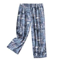 PNAEONG Damen Capri Pyjama Hose Lounge Causal Bottoms Fun Print Sleep Pants, Gute Nacht, Large von PNAEONG