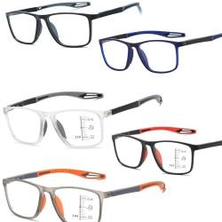 Anti Blaulicht Gleitsichtbrille Lesebrille Geeignet für Herren/Damen，Anti Schwindlig flexible Modisch Computer-Lesebrille, 1.0x,1.5x,2.0x,2.5x,3.0x,3.5x,4.0x,1-Paar ( Farbe : Clear , Größe : 2.5x ) von POCHY