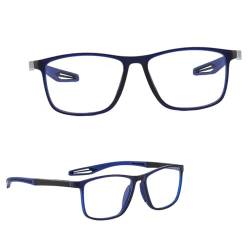 POCHY Anti Blaulicht Gleitsichtbrille Lesebrille Geeignet für Herren/Damen，flexible Modisch Computer-Lesebrille, 1.0x,1.5x,2.0x,2.5x,3.0x,3.5x,4.0x,1-Paar (Farbe : Blau, Größe : 3.0x) von POCHY