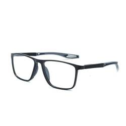 POCHY Anti Blaulicht Gleitsichtbrille Lesebrille Geeignet für Herren/Damen，flexible Modisch Computer-Lesebrille, 1.0x,1.5x,2.0x,2.5x,3.0x,3.5x,4.0x,1-Paar (Farbe : Grau, Größe : 2.5x) von POCHY