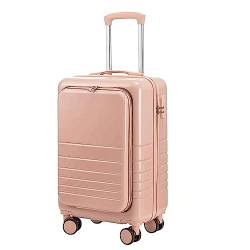 POCHY praktisch Koffer 20-Zoll-Koffer, praktisches Gepäck mit Frontöffnung, ABS-Koffer mit harten Kanten und Rollen, sicheres Reise-Handgepäck leicht zu bewegen von POCHY