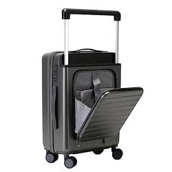 POCHY praktisch Koffer Koffer mit Rädern, 3-Gang-Einstellhebel, Gepäck, großes Fassungsvermögen, Handgepäck, Frontöffnung, Design-Koffer leicht zu bewegen von POCHY
