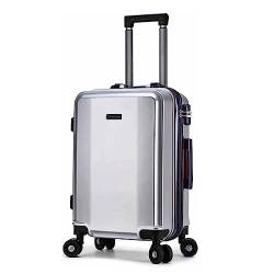 POCHY praktisch Koffer Koffer mit Rädern, Aluminiumrahmen, Doppelschnalle, Passwort, Gepäck, externer USB-Lade-Smart-Koffer leicht zu bewegen von POCHY