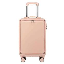 POCHY praktisch Koffer Koffer mit Rädern, großes Fassungsvermögen, 20-Zoll-Gepäck, Boarding, Handgepäck, tragbare Koffer mit Frontöffnung leicht zu bewegen von POCHY