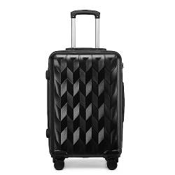 POCHY praktisch Koffer Koffer mit Rädern, großes Fassungsvermögen, Innenfutter, langlebig, Handgepäck mit harten Kanten, tragbare Koffer mit Zahlenschloss leicht zu bewegen von POCHY