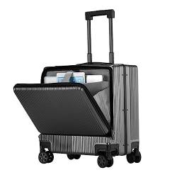 POCHY praktisch Koffer Koffer mit Rädern, vorne zu öffnen, Handgepäck, Sicherheit, Zahlenschloss, Boarding-Koffer, verstellbares Gepäck mit Zugstange leicht zu bewegen von POCHY