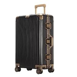 POCHY praktisch Koffer Koffer mit Rollen Handgepäck Koffer Reißverschlussloser Aluminiumrahmen-Gepäck Hartschalenkoffer mit großem Fassungsvermögen leicht zu bewegen von POCHY