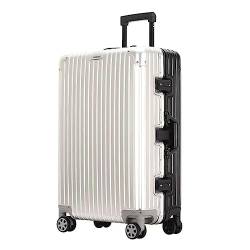 POCHY praktisch Koffer Koffer mit Rollen Handgepäck Koffer Reißverschlussloser Aluminiumrahmen-Gepäck Hartschalenkoffer mit großem Fassungsvermögen leicht zu bewegen von POCHY
