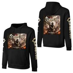 PODCAST Herren Hoodie Sabaton Hoody Sweatshirt für Männer Langarm Pullover mit Kapuze Sport Outerwear Front Back Print Kapuzenpullover 3XL von PODCAST