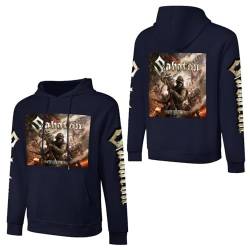 PODCAST Herren Hoodie Sabaton Hoody Sweatshirt für Männer Langarm Pullover mit Kapuze Sport Outerwear Front Back Print Kapuzenpullover 4XL von PODCAST