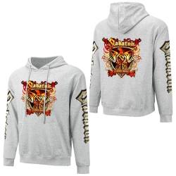 PODCAST Herren Hoodie Sabaton Hoody Sweatshirt für Männer Langarm Pullover mit Kapuze Sport Outerwear Front Back Print Kapuzenpullover XL von PODCAST