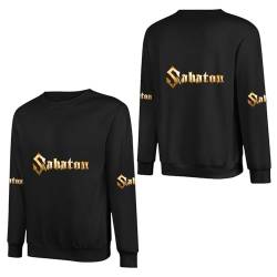 PODCAST Herren Sweatshirt Sabaton Crewneck Sweat-Shirt für Männer Langarm Pullover Sport Outerwear Front Back Sleeve Print Tops M von PODCAST