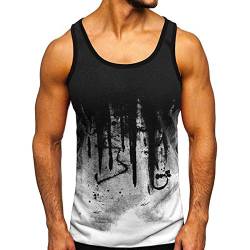 Herren Druck Tank Top Sporttop Muskelshirts Athletic Tanktop ärmellose T-Shirt Beiläufig Tankshirts Schnelltrocknendes Stringer Laufshirt Body Shaper Shirts von PODOLIXIA