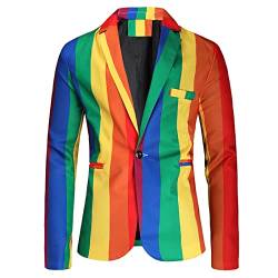 PODOLIXIA Herren Anzüge Sakko Gedruckte Jacket Langarm Freizeitanzug für Männer Business Arbeitskleidung von PODOLIXIA