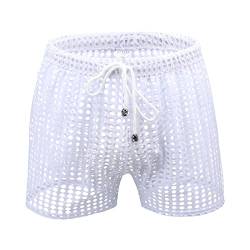 PODOLIXIA Herren Kurze Hose Sexy Shorts Männer Netz Unterhose Reizwäsche Underwear Hipster Fetisch Clubwear Beiläufige Herren Kleidung Niedrige Taille von PODOLIXIA